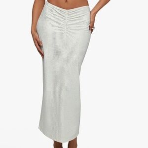 Weworewhat NWT Crystal Midi Skirt